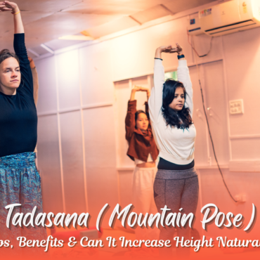 "woman practicing Tadasana (Mountain Pose) for posture correction" "how to do Tadasana yoga for height and flexibility" "Tadasana steps demonstrated with alignment cues" Tadasana (Mountain Pose): Steps, Benefits & Can It Increase Height Naturally?
