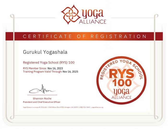 RYS 100 Yoga Alliance